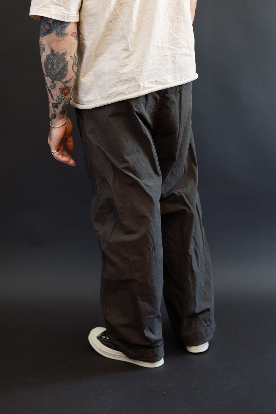 01-1021-CN60 - New Yorker Pants Supima/Nylon Wide Fit - Charcoal