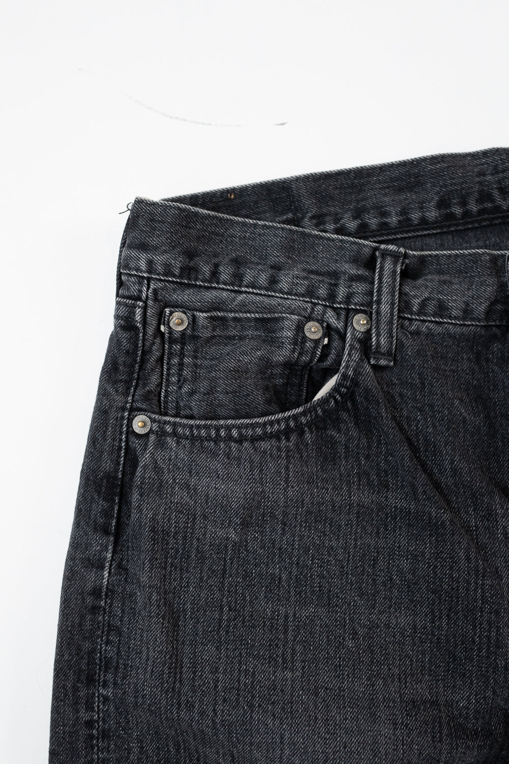 01-1050W-D61S - 105 - Standard Fit Selvedge Denim - Black Stone