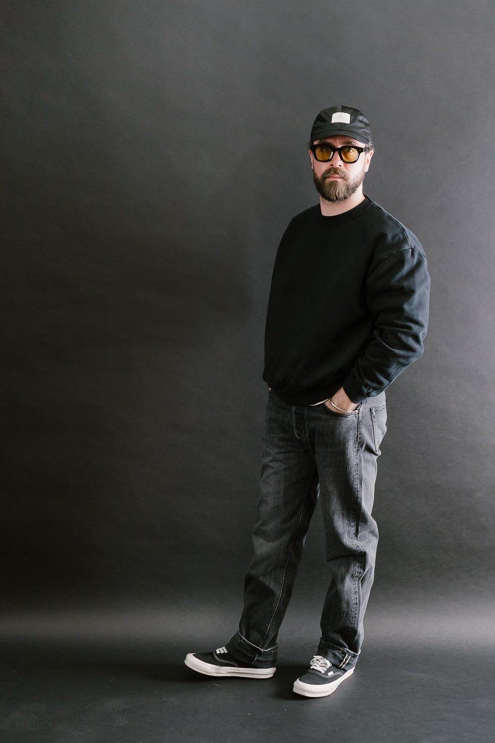 01-1050W-D61S - 105 - Standard Fit Selvedge Denim - Black Stone