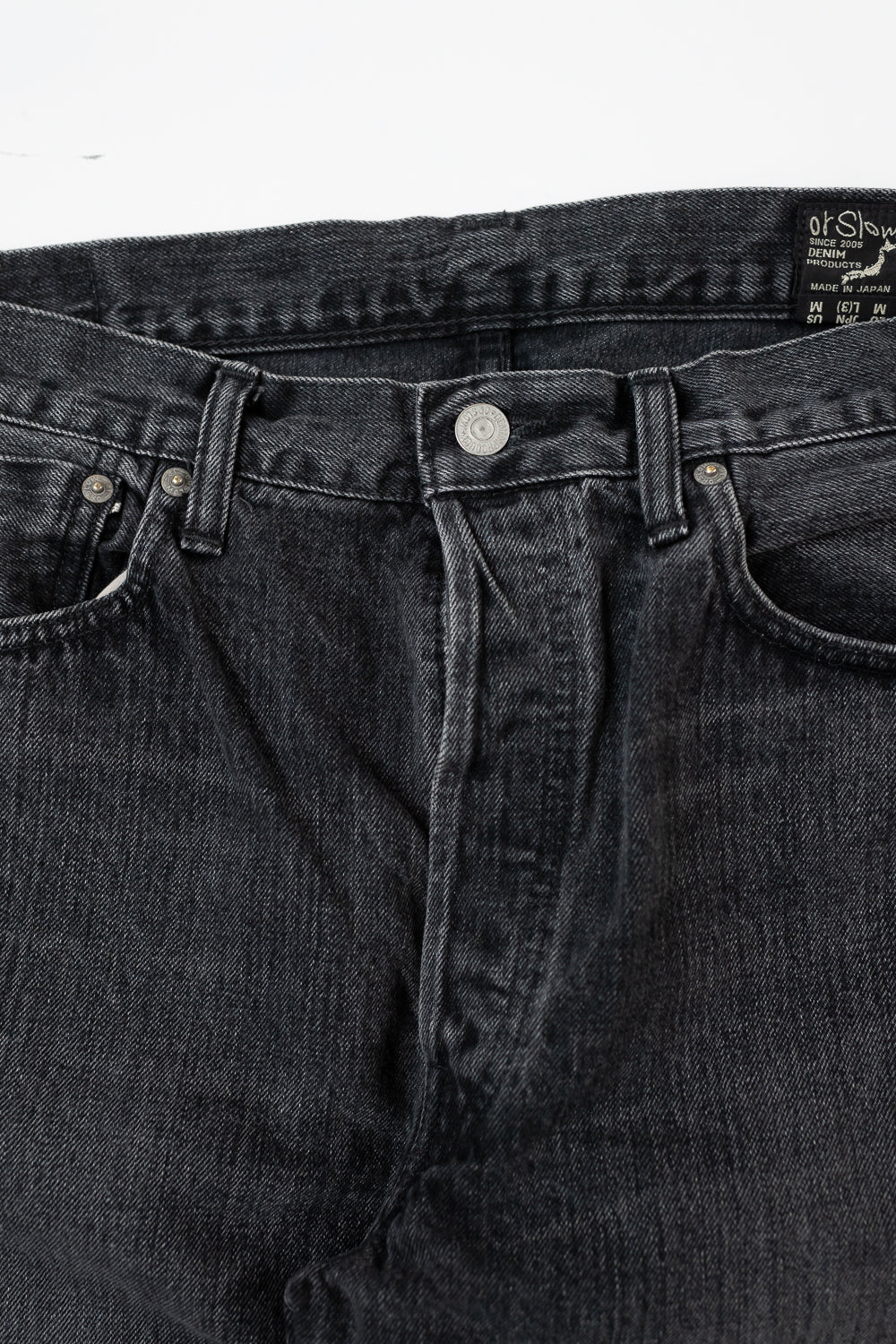 01-1050W-D61S - 105 - Standard Fit Selvedge Denim - Black Stone