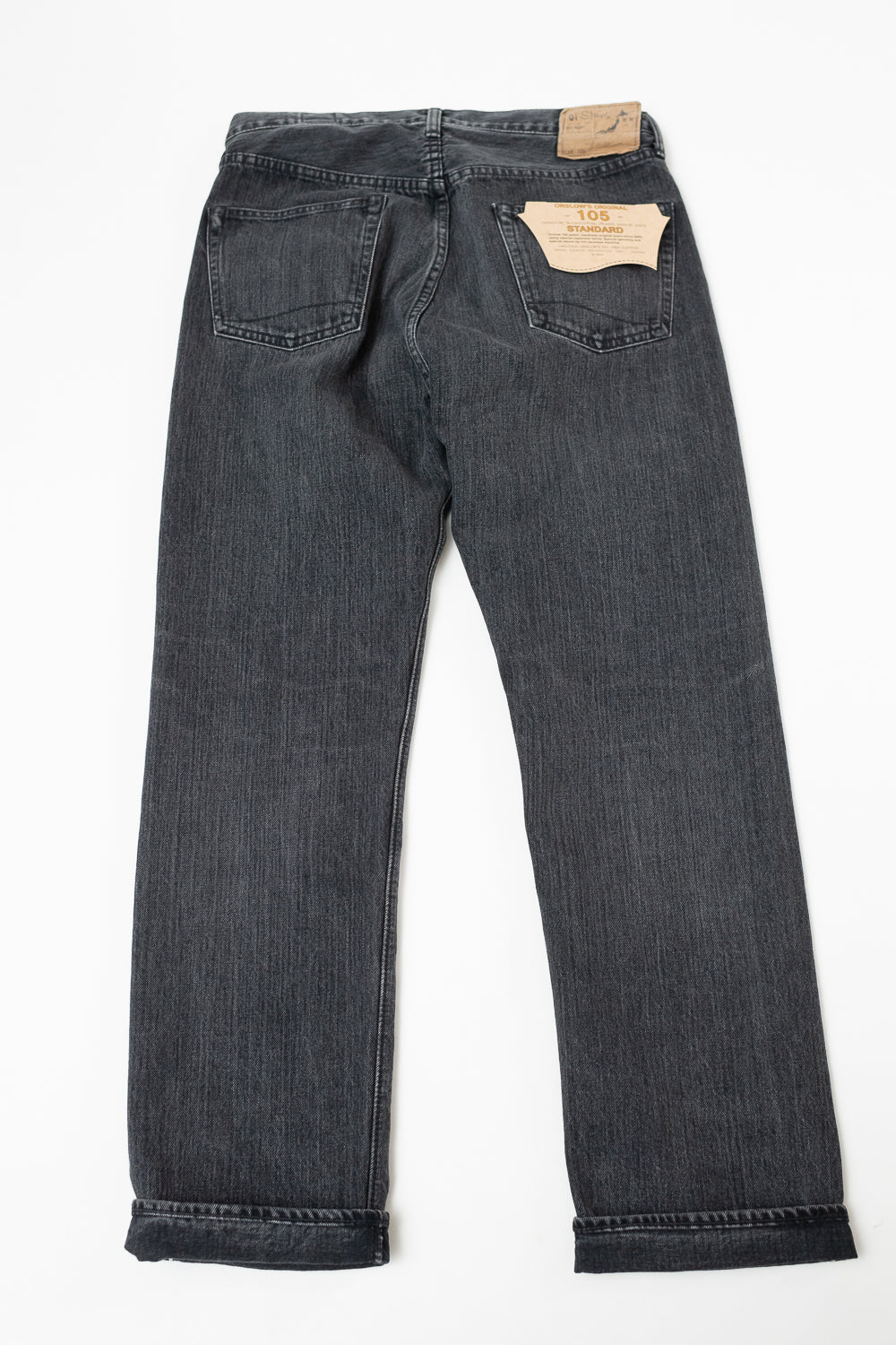 01-1050W-D61S - 105 - Standard Fit Selvedge Denim - Black Stone