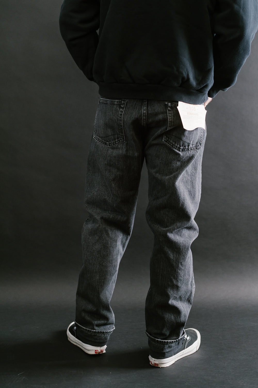 01-1050W-D61S - 105 - Standard Fit Selvedge Denim - Black Stone
