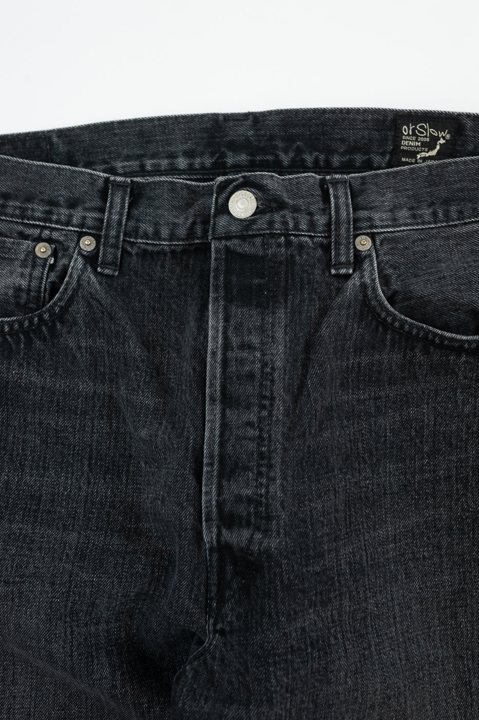 01-1050W-D61S - 105 - Standard Fit Selvedge Denim - Black Stone