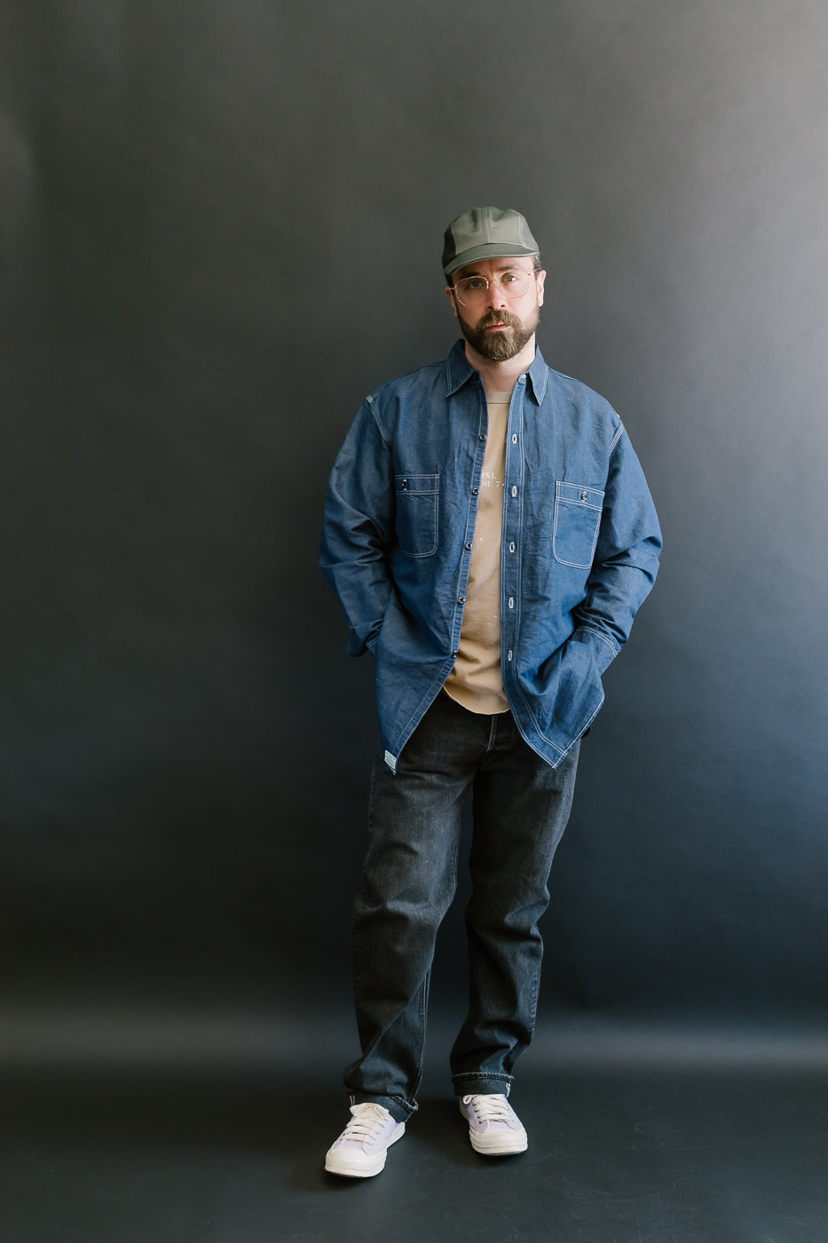 01-1050W-D61S - 105 - Standard Fit Selvedge Denim - Black Stone