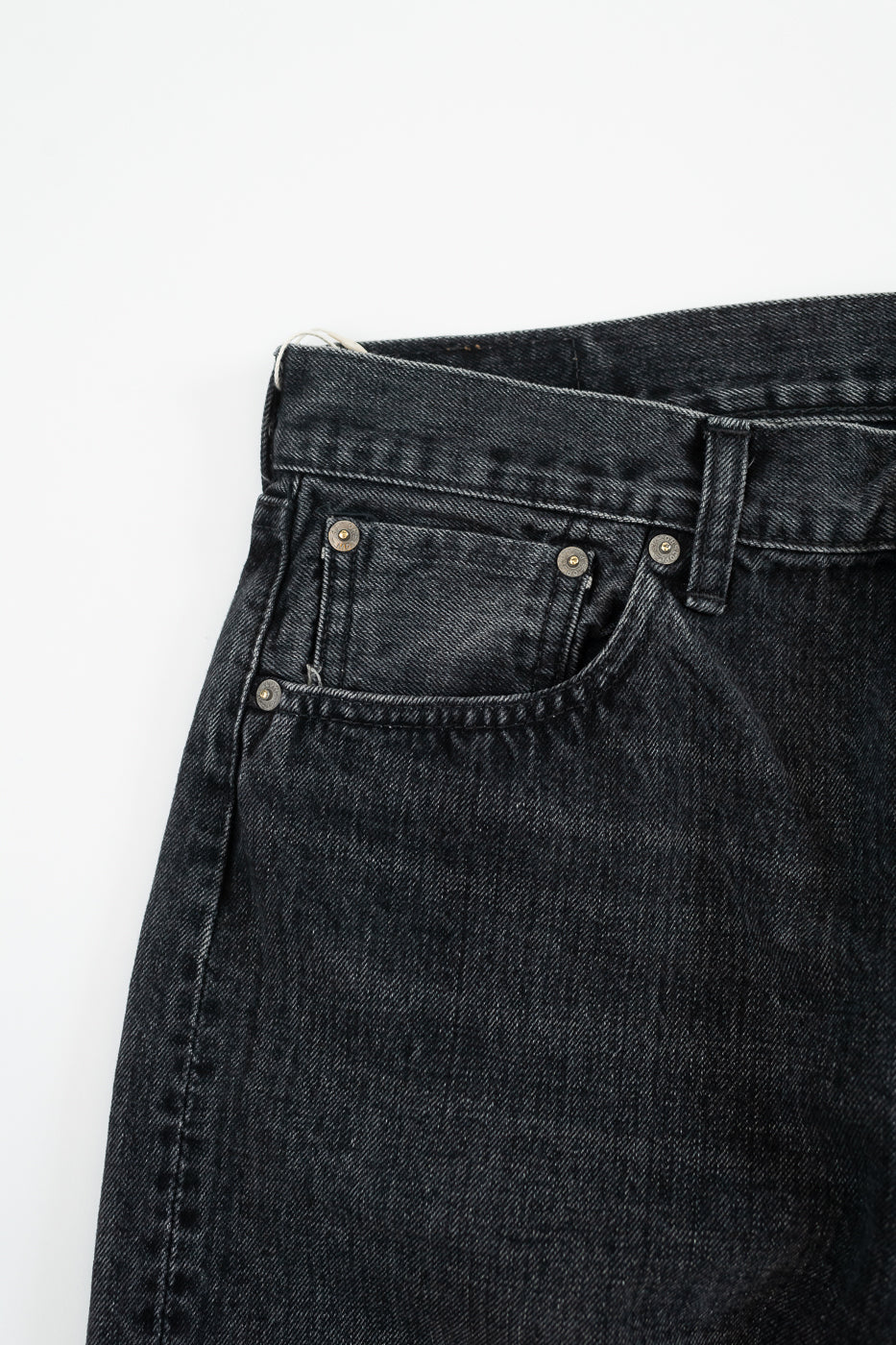 01-1050W-D61S - 105 - Standard Fit Selvedge Denim - Black Stone