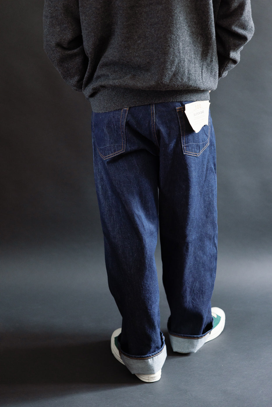 01-1100W-81 - 100 Super Dad's Fit Denim Jeans - One Wash | Dant