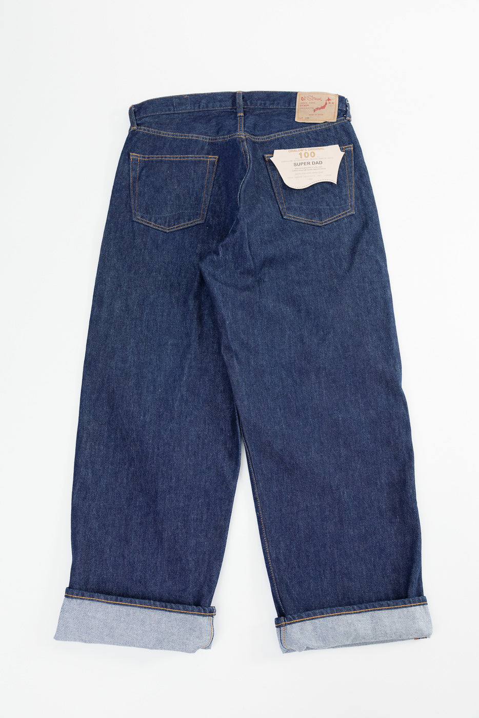 01-1100W-81 - 100 Super Dad's Fit Denim Jeans - One Wash | Dant