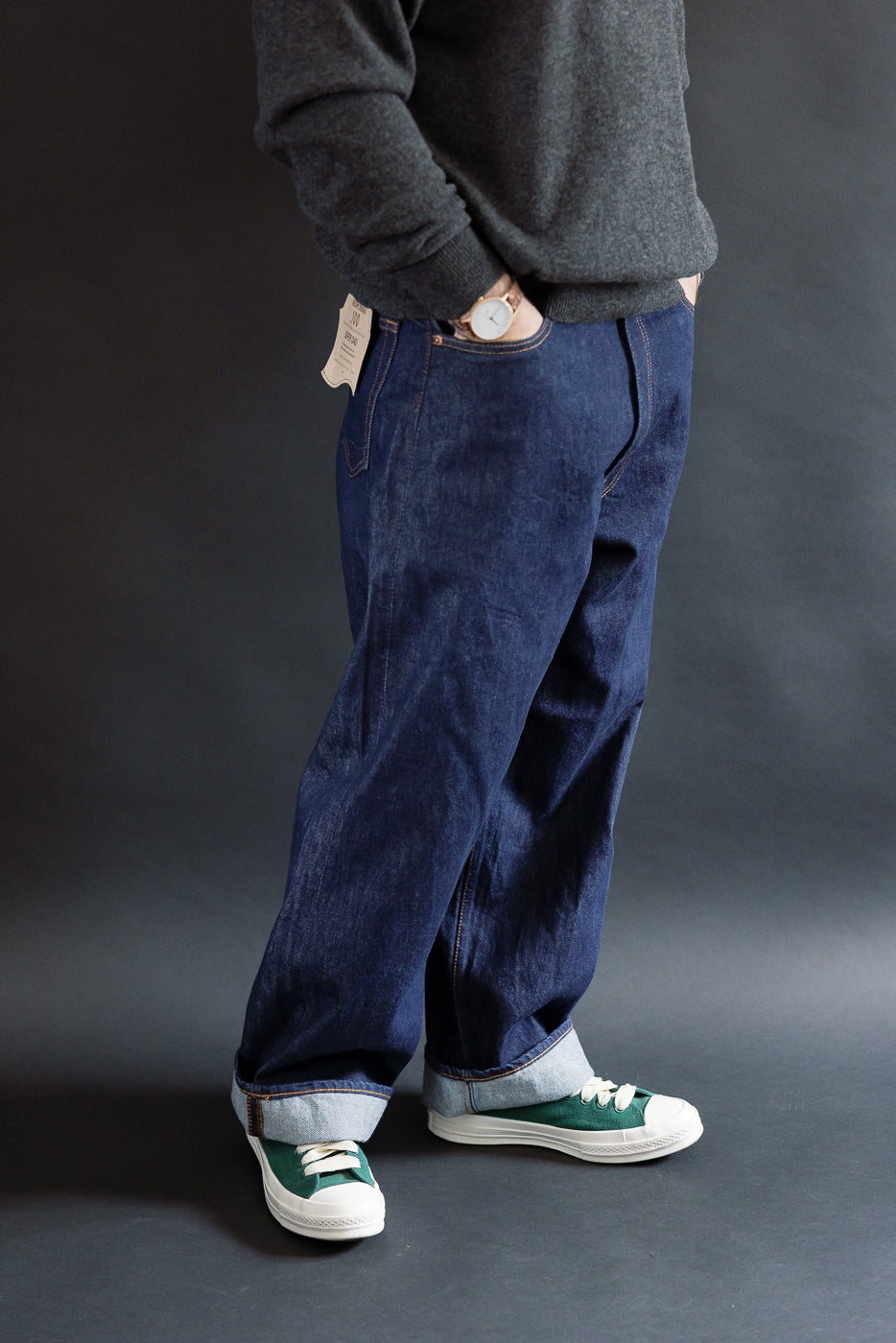 01-1100W-81 - 100 Super Dad's Fit Denim Jeans - One Wash | Dant