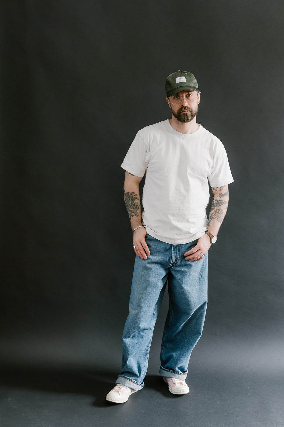 01-1100W-95 - 100 Super Dad's Fit Denim Jeans - Used Denim Wash