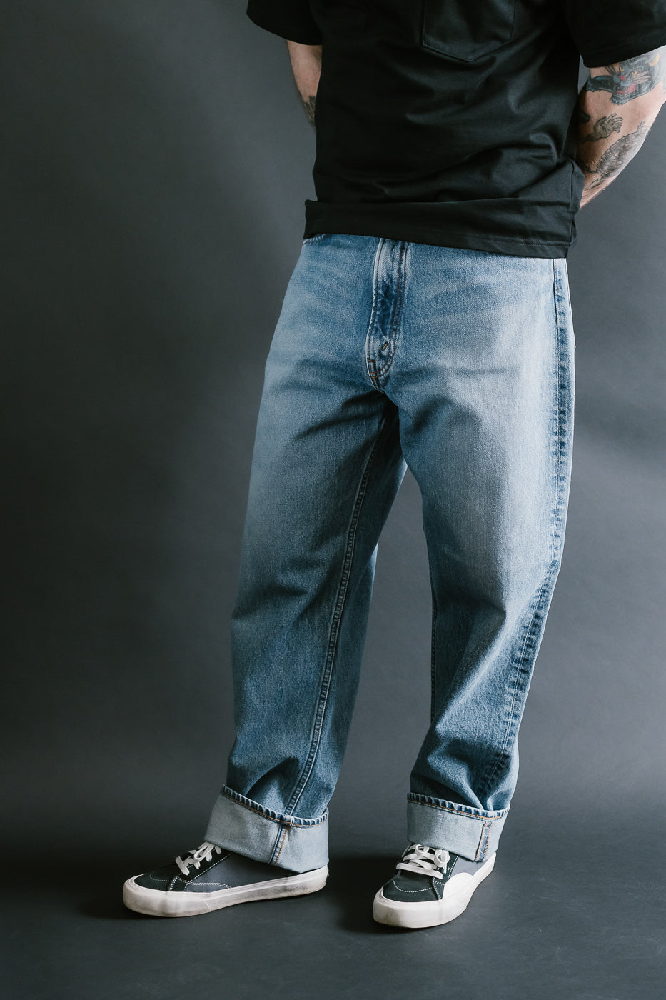 01-1010W-95 - 101 Dad's Fit Denim Jeans - Used Denim Wash