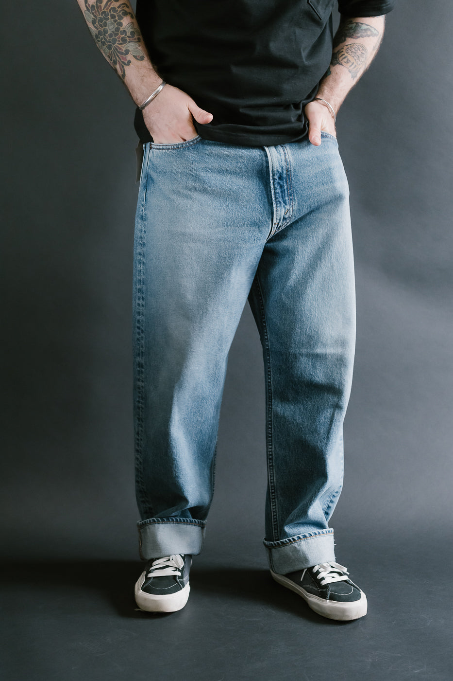 01-1010W-95 - 101 Dad's Fit Denim Jeans - Used Denim Wash