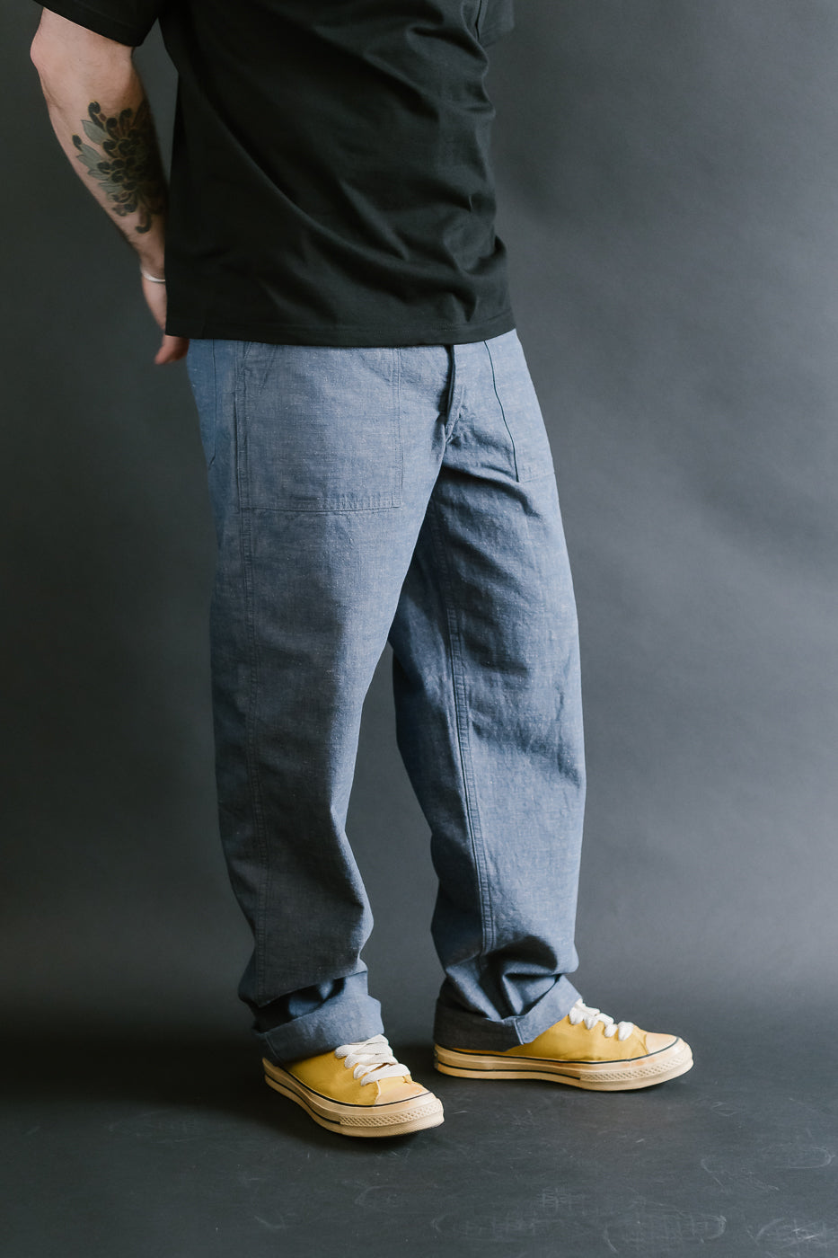 01-5002-34 - Fatigue Pants Chambray - Standard Fit - Grape