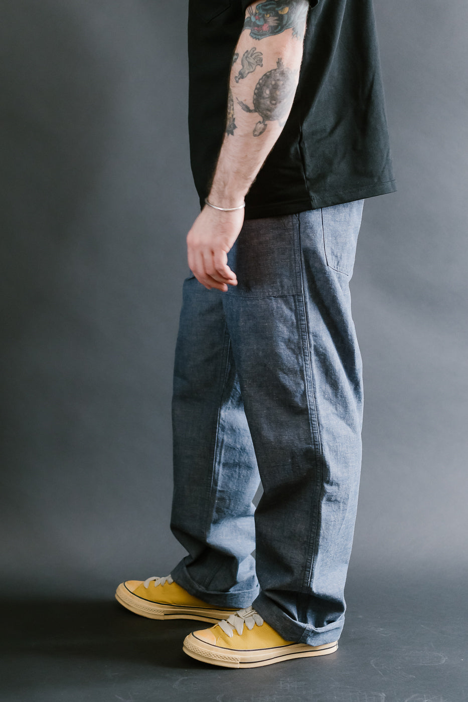 01-5002-34 - Fatigue Pants Chambray - Standard Fit - Grape