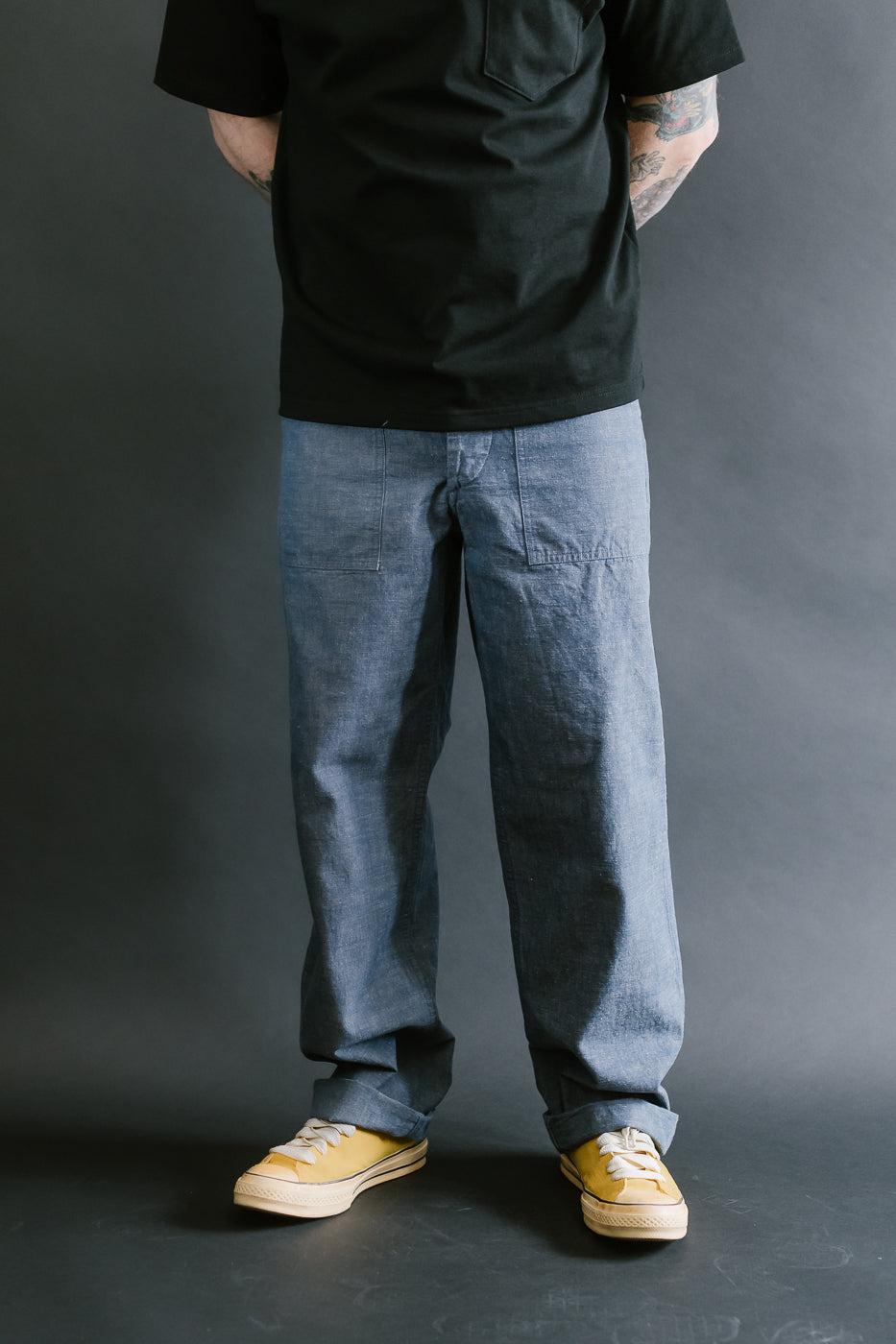 01-5002-34 - Fatigue Pants Chambray - Standard Fit - Grape