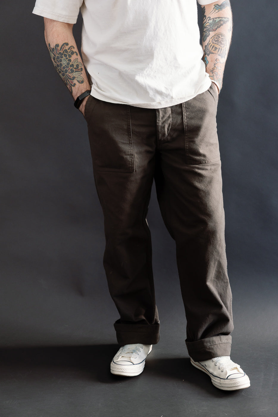01-5002-52K - Fatigue Pants Brushed Flannel Standard Fit - Coffee