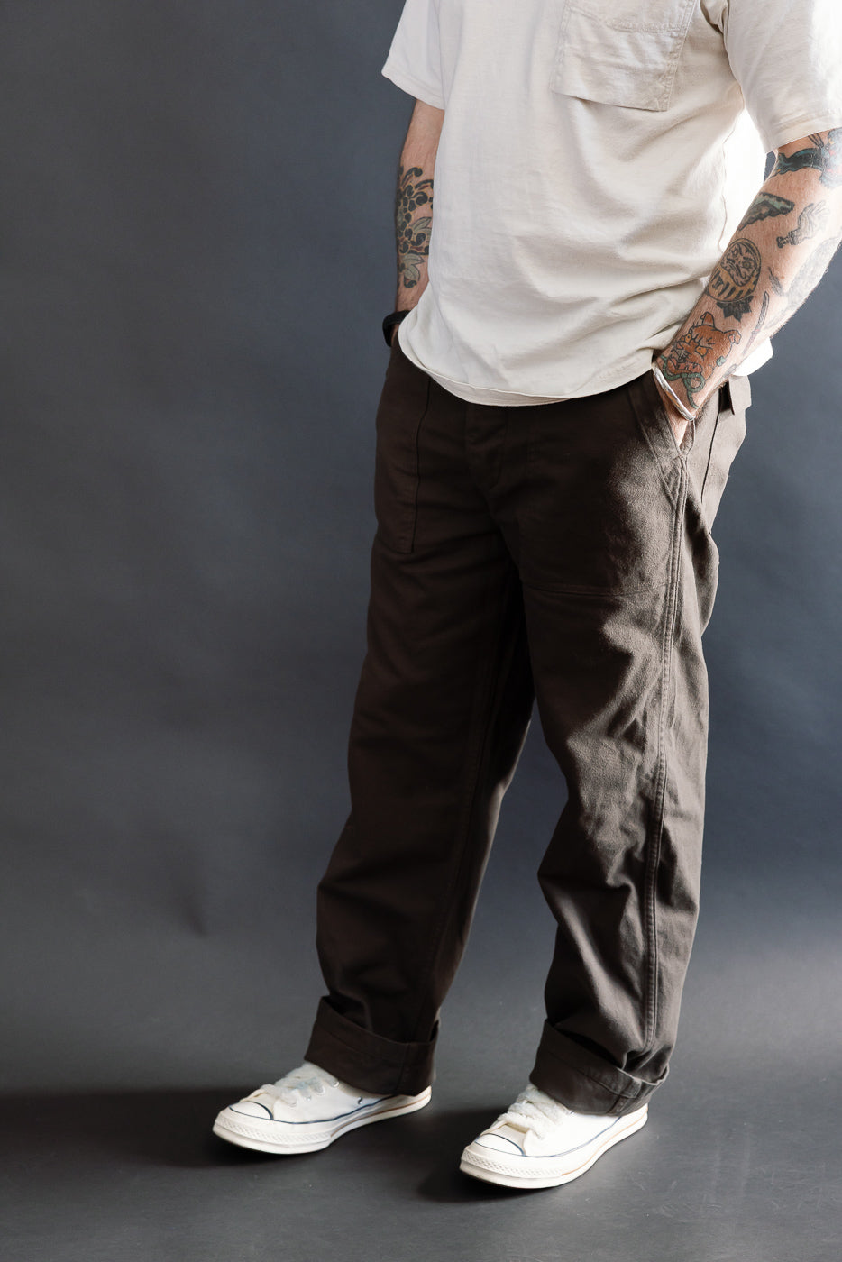 01-5002-52K - Fatigue Pants Brushed Flannel Standard Fit - Coffee