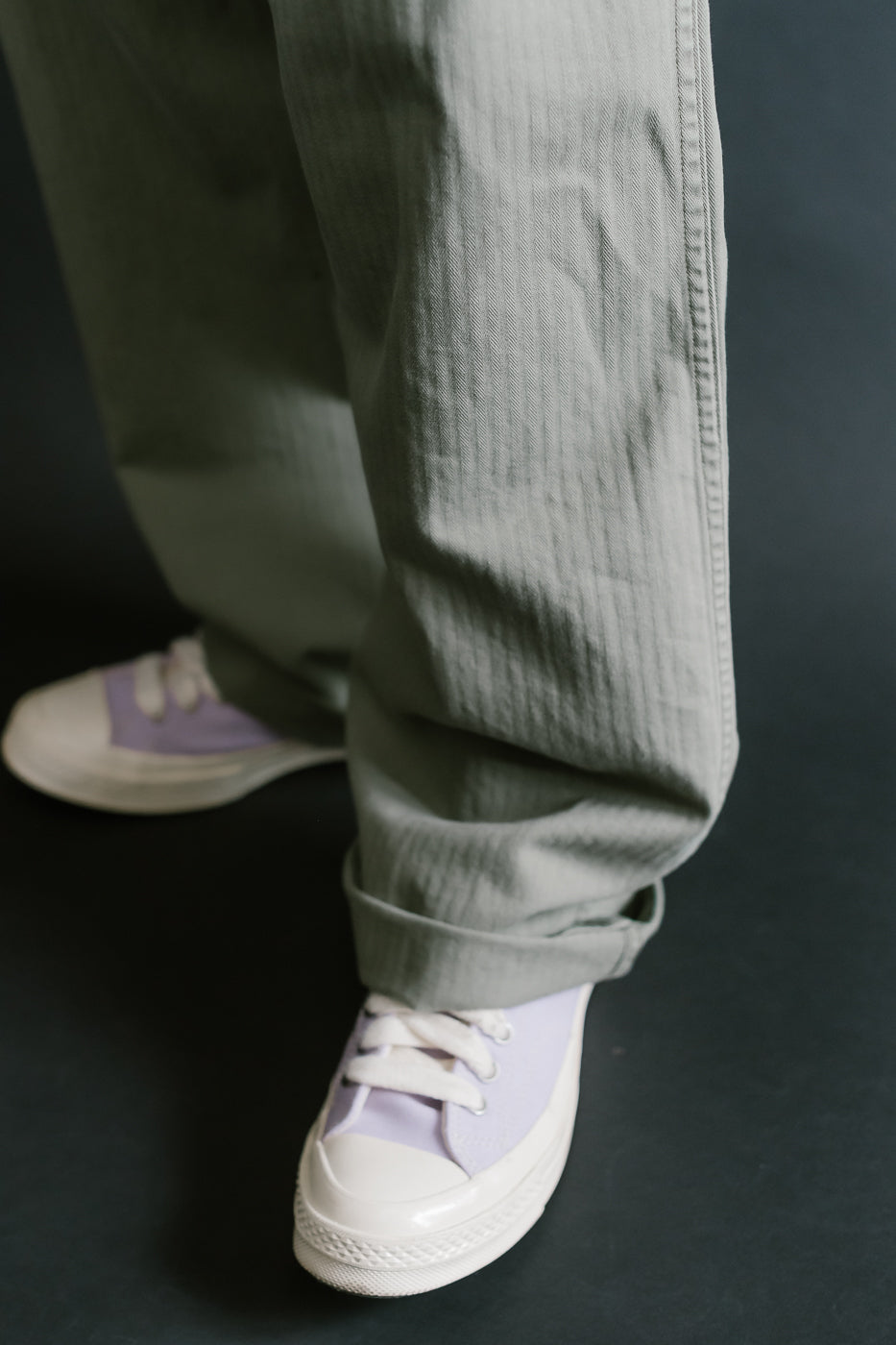 01-5103-16 - Herringbone Summer Fatigue Pants - Green