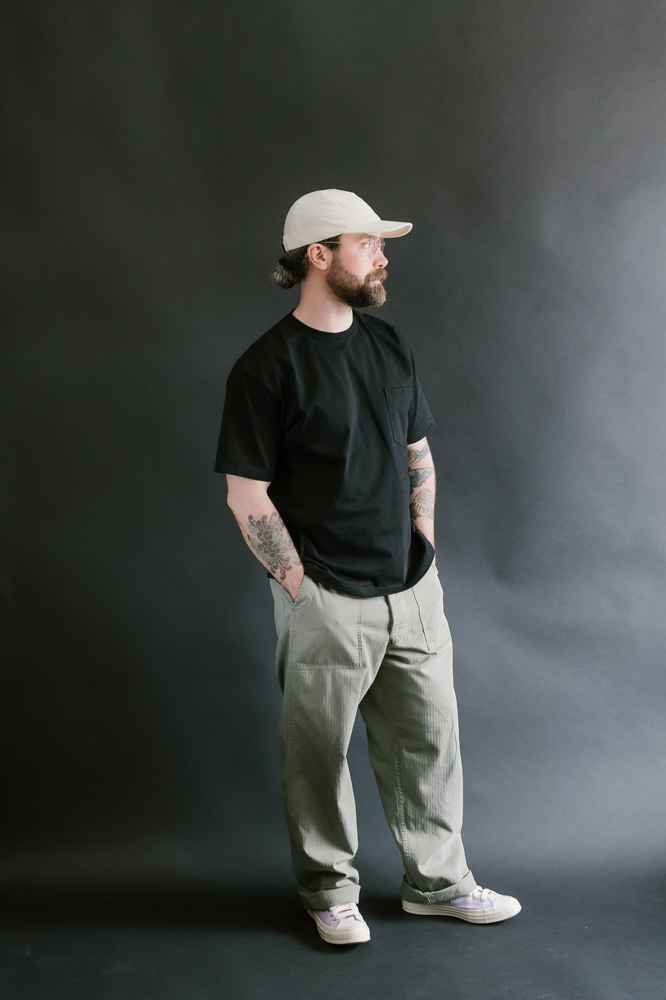 01-5103-16 - Herringbone Summer Fatigue Pants - Green
