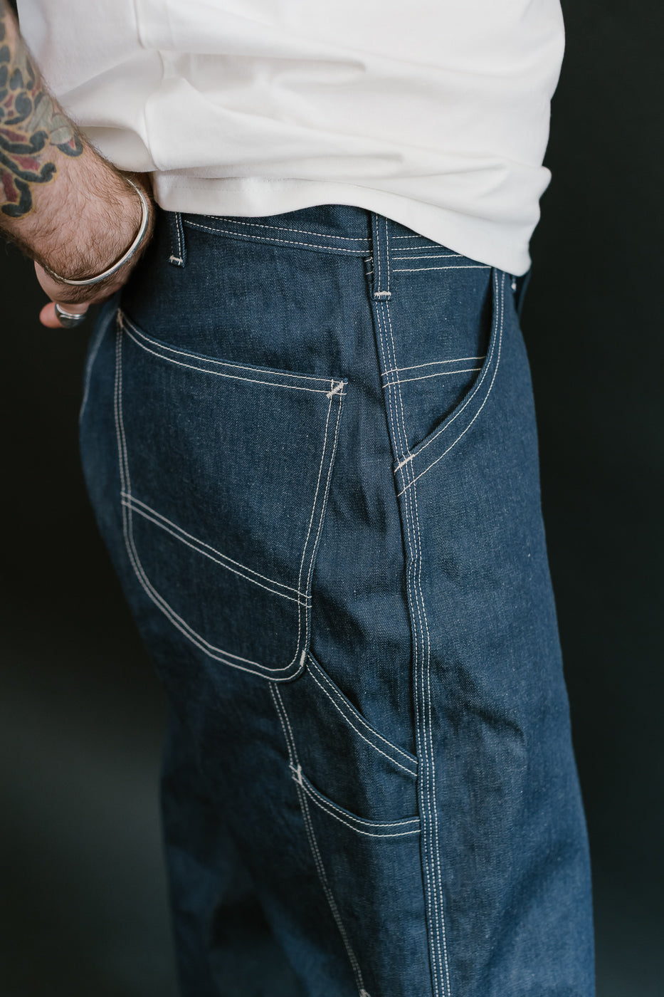 01-5126-80 - 30s Painter's Pants Rigid Indigo Chambray - Wide Fit
