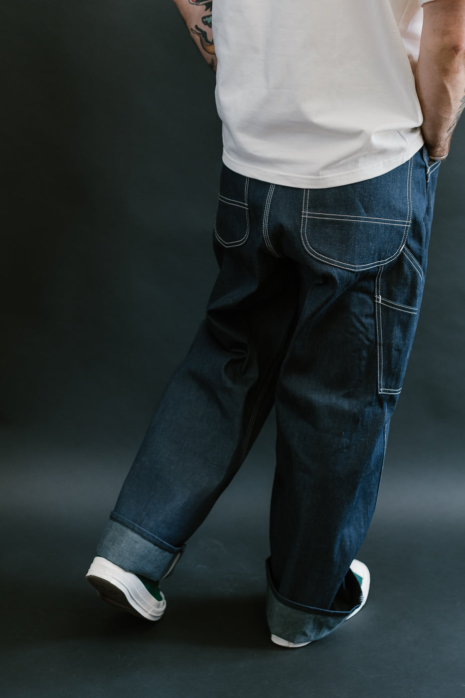 01-5126-80 - 30s Painter's Pants Rigid Indigo Chambray - Wide Fit