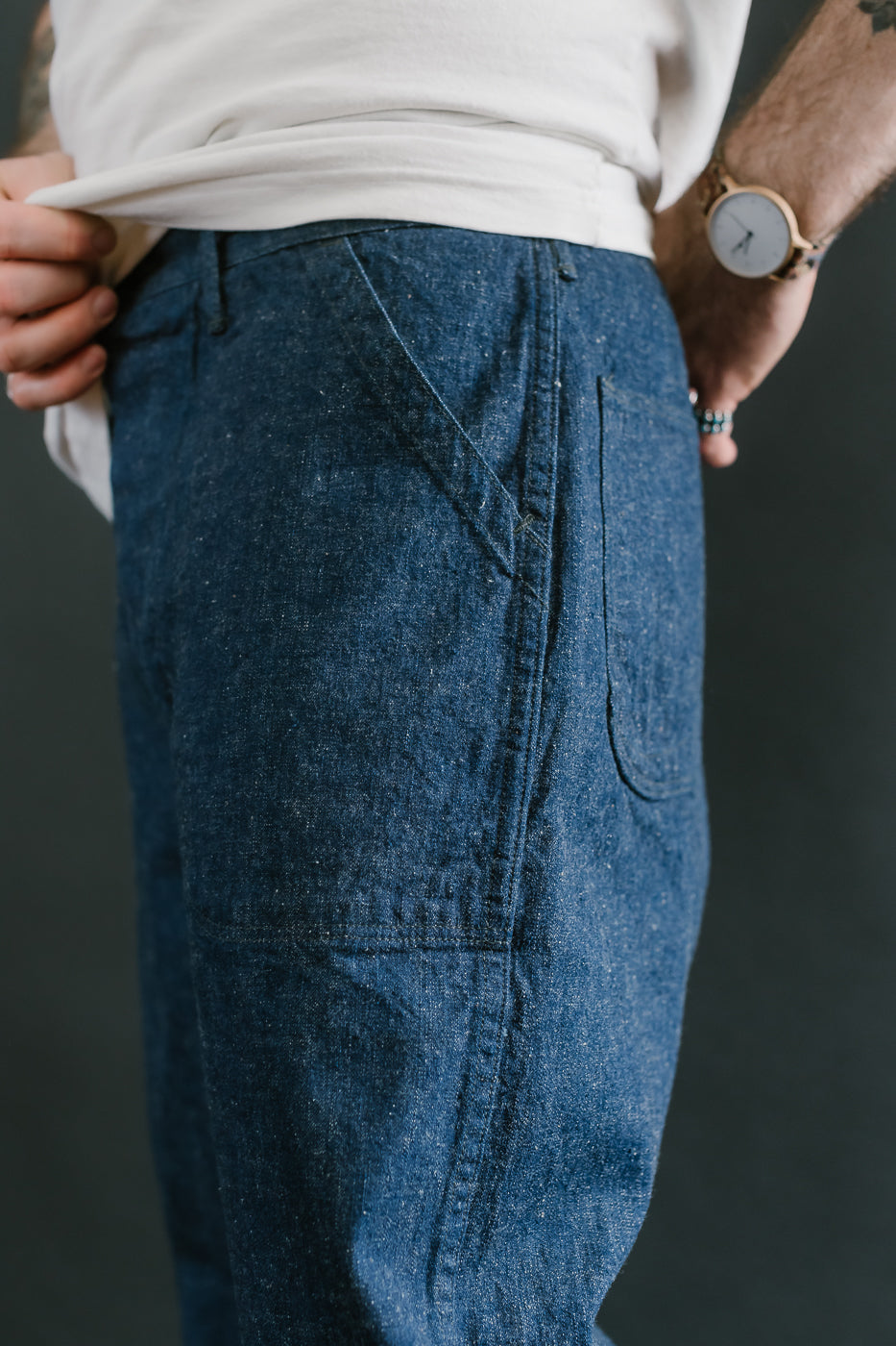 01-5130-81 - US Navy Denim Selvedge Utility Pants - Indigo OW