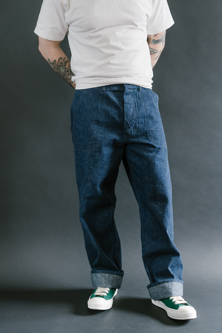 01-5130-81 - US Navy Denim Selvedge Utility Pants - Indigo OW