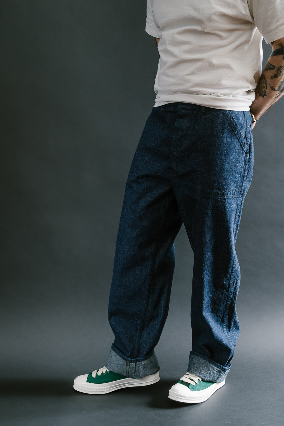 01-5130-81 - US Navy Denim Selvedge Utility Pants - Indigo OW
