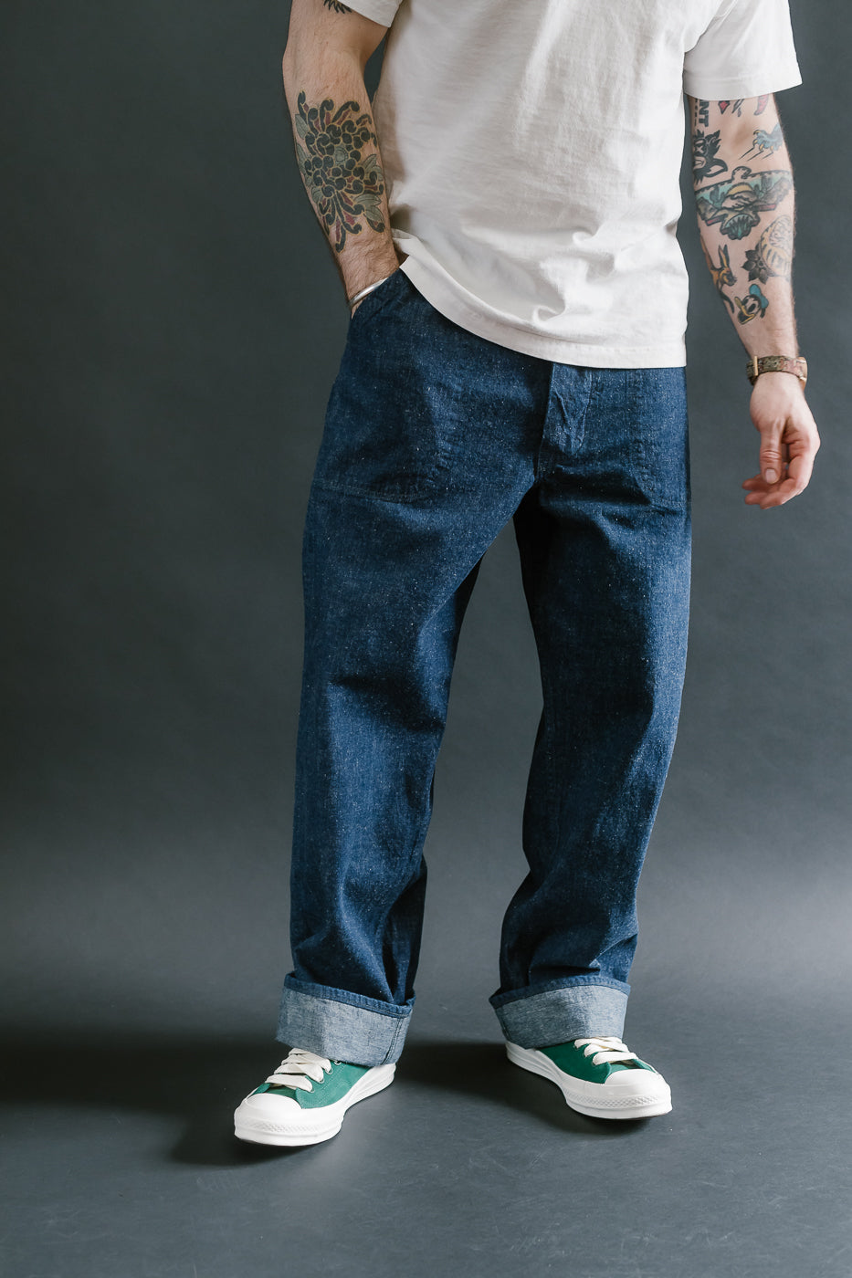 01-5130-81 - US Navy Denim Selvedge Utility Pants - Indigo OW