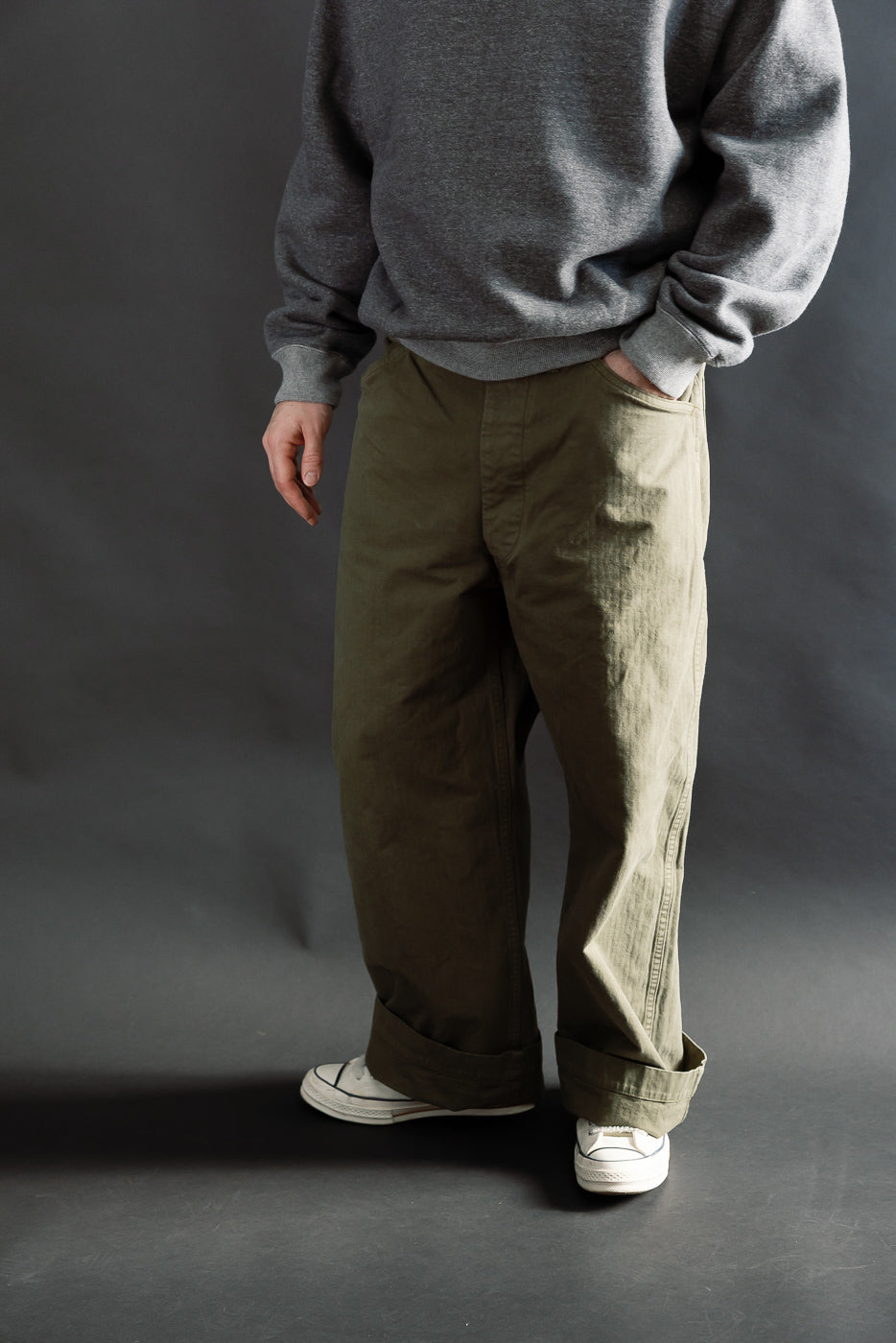 01-5210-77K - USMC Herringbone Wide Fit Utility Trousers - Dark