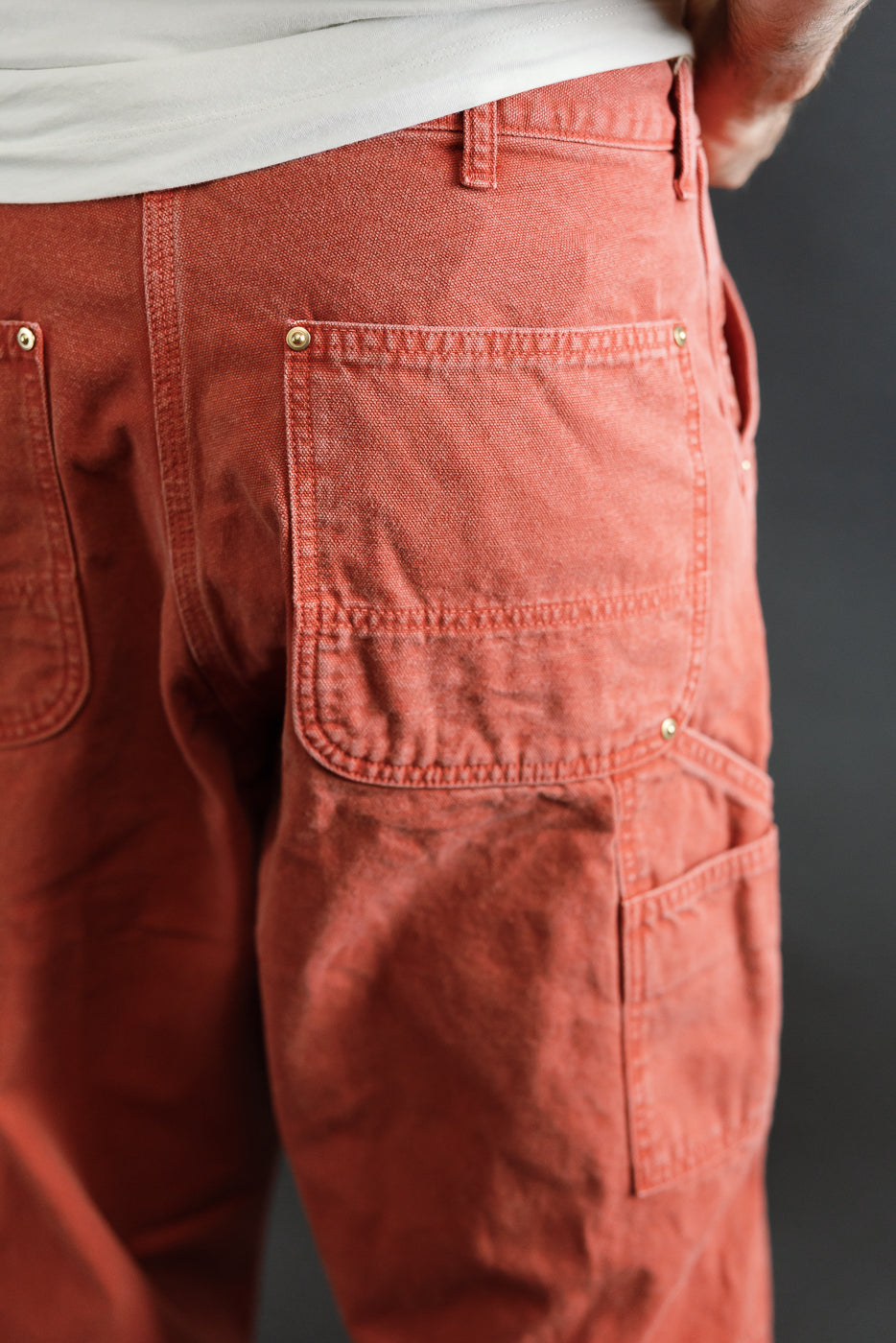 01-5328-25S - Dad's Fit Painter's Pants Canvas - Red | Dant