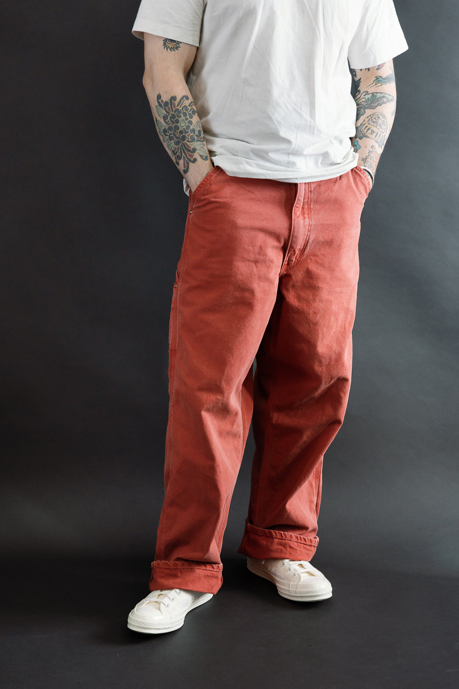 01-5328-25S - Dad's Fit Painter's Pants Canvas - Red | Dant