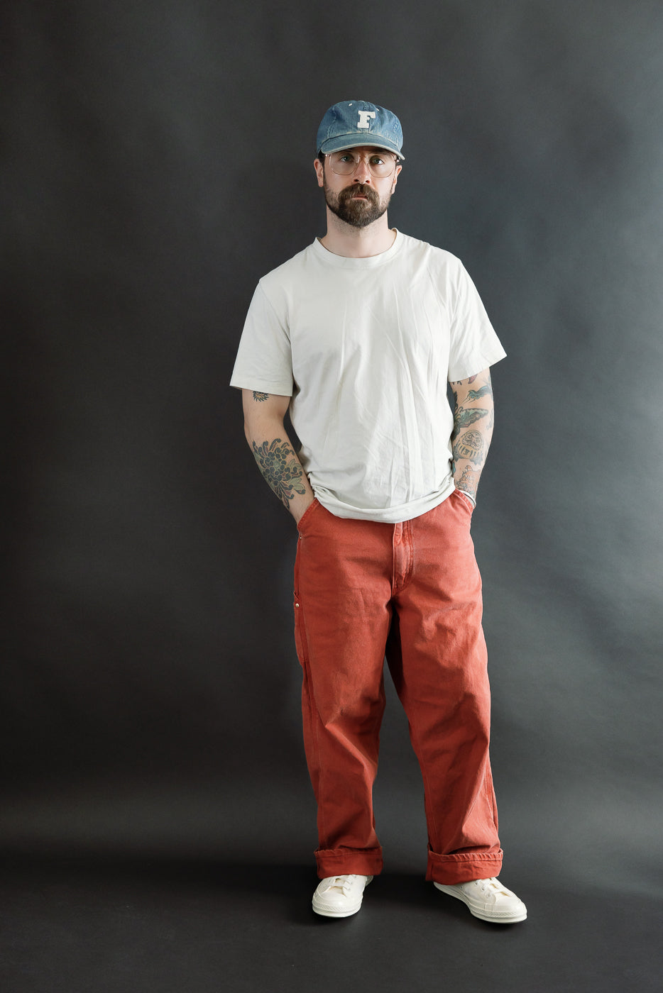 01-5328-25S - Dad's Fit Painter's Pants Canvas - Red | Dant