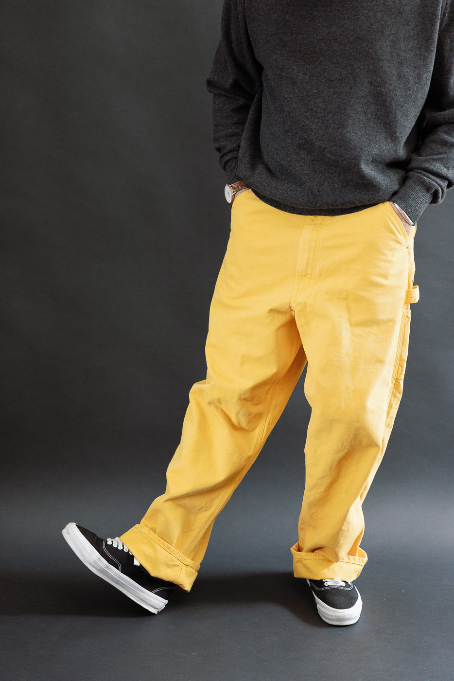 01-5328-46S - Dad's Fit Painter's Pants Canvas - Yellow | Dant