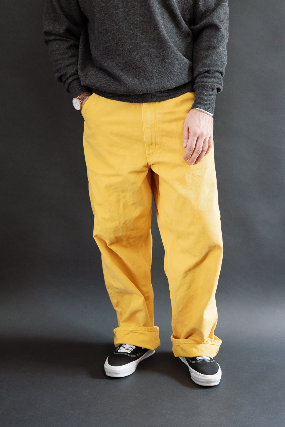 01-5328-46S - Dad's Fit Painter's Pants Canvas - Yellow
