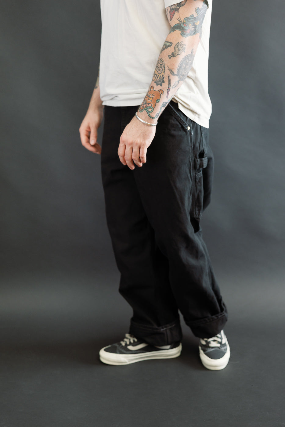 01-5328-61S - Dad's Fit Painter's Pants Canvas - Black | Dant