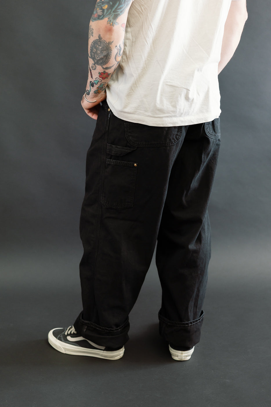 01-5328-61S - Dad's Fit Painter's Pants Canvas - Black | Dant