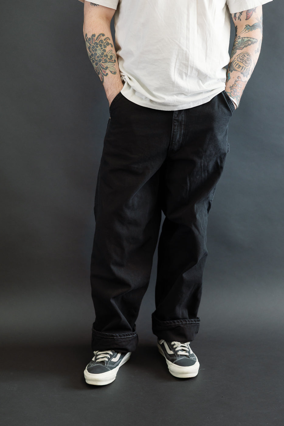 01-5328-61S - Dad's Fit Painter's Pants Canvas - Black | Dant