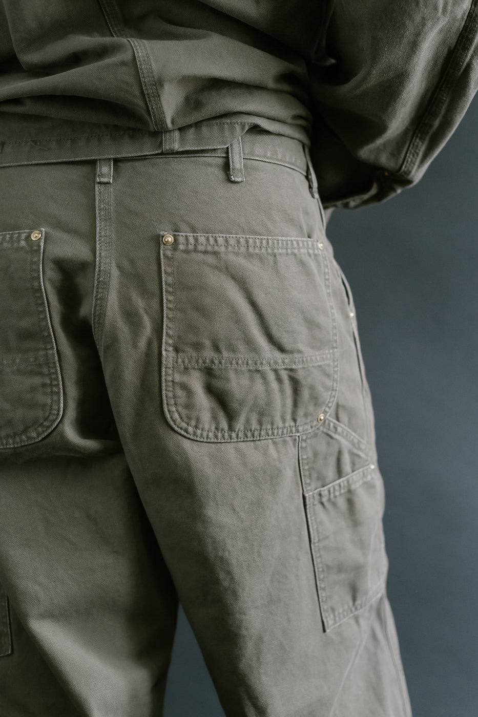 01-5328-76- Dad's Fit Painter's Pants Canvas - Army Green