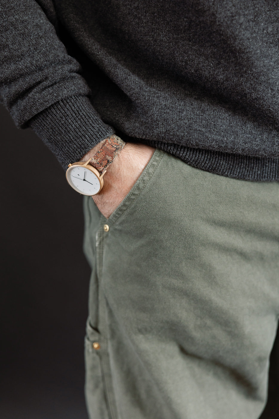 01-5328-76 - Dad's Fit Painter's Pants Canvas - Army Green