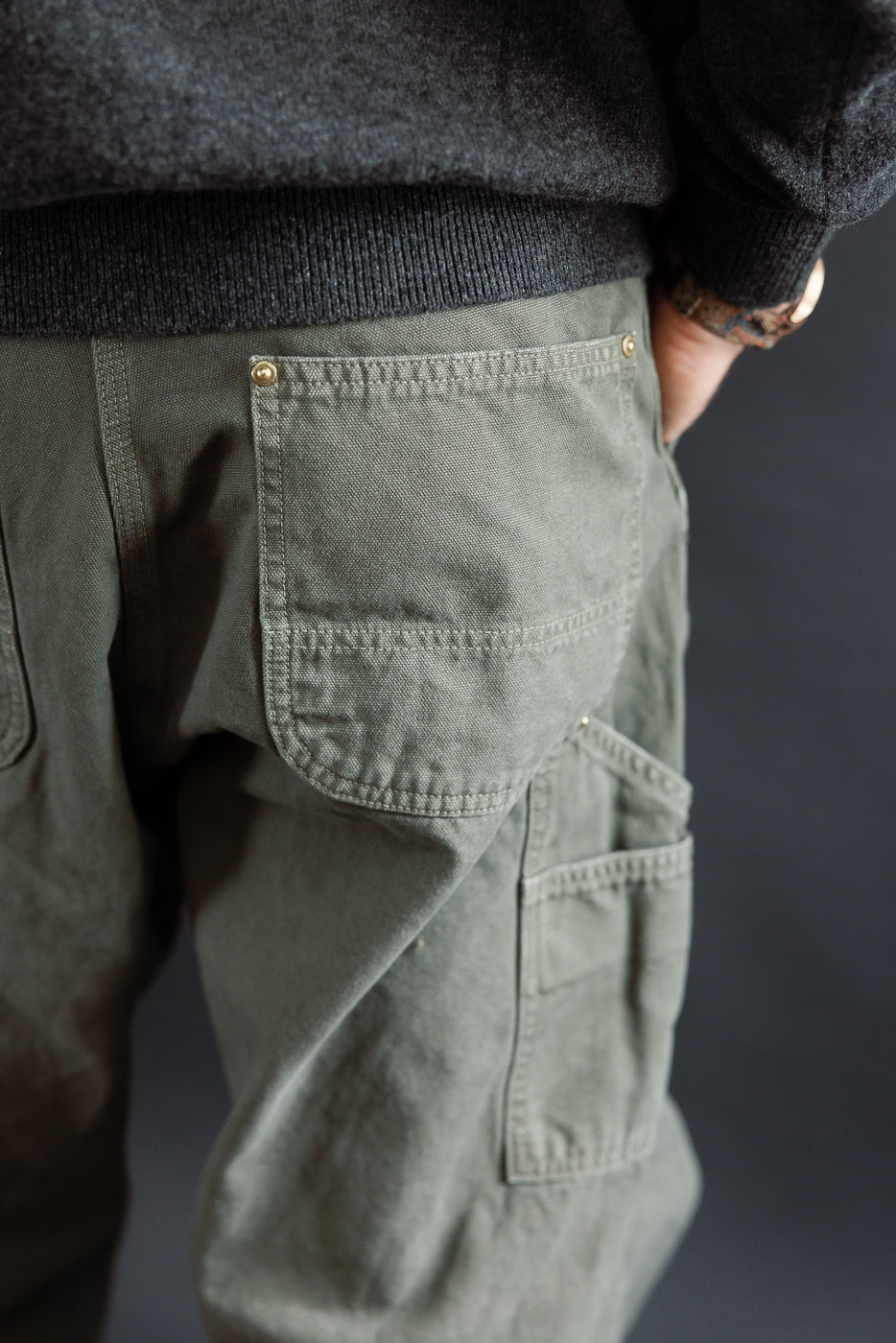 01-5328-76 - Dad's Fit Painter's Pants Canvas - Army Green