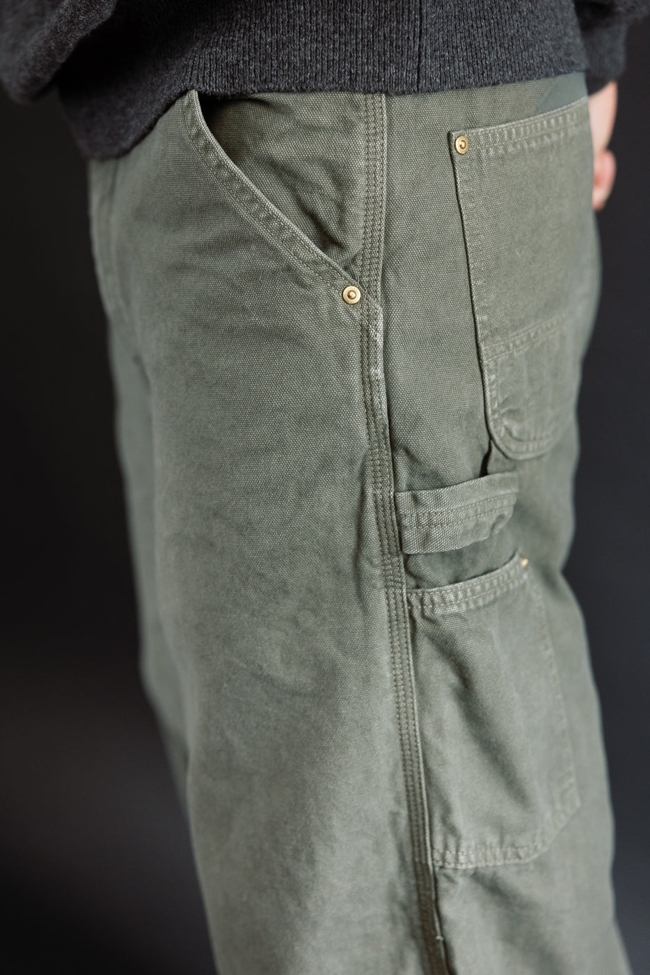 01-5328-76 - Dad's Fit Painter's Pants Canvas - Army Green