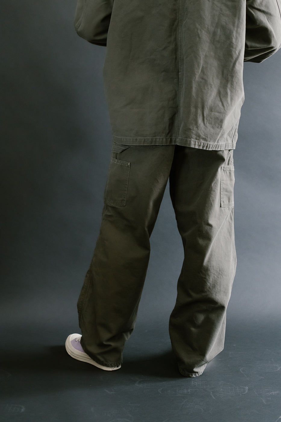 01-5328-76- Dad's Fit Painter's Pants Canvas - Army Green