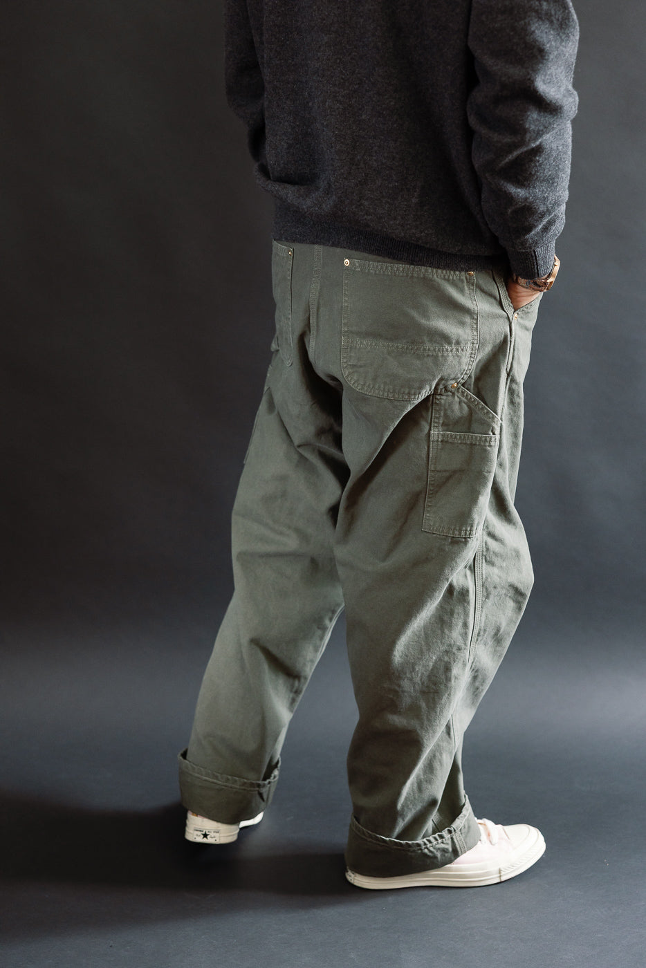 01-5328-76 - Dad's Fit Painter's Pants Canvas - Army Green