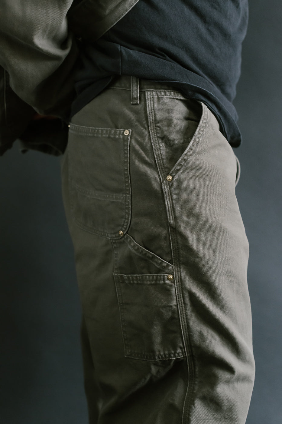 01-5328-76- Dad's Fit Painter's Pants Canvas - Army Green