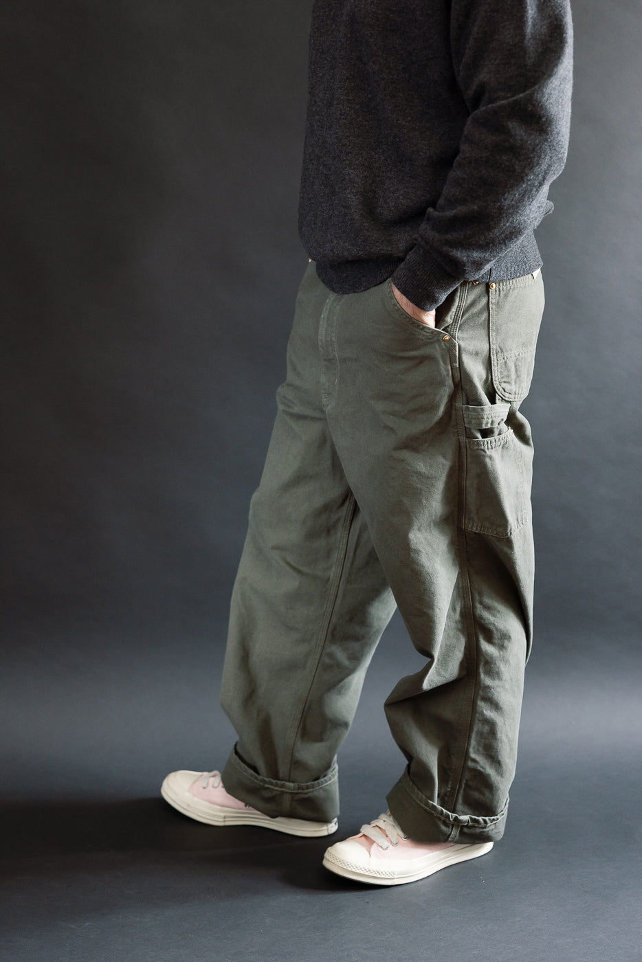 01-5328-76 - Dad's Fit Painter's Pants Canvas - Army Green