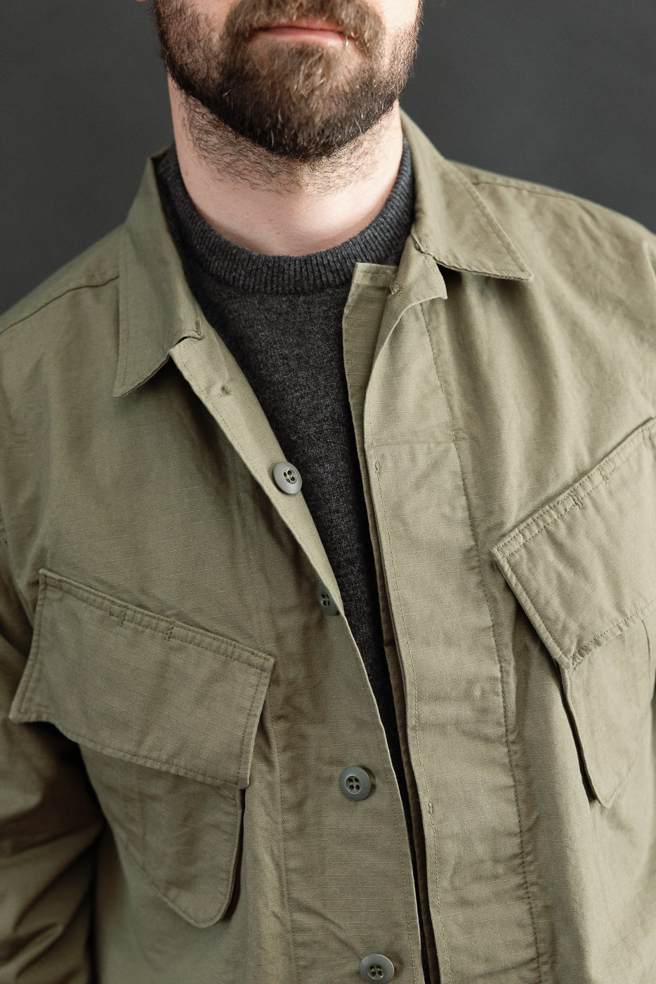 01-6010-76 - Tropical Jacket Ripstop - Army Green