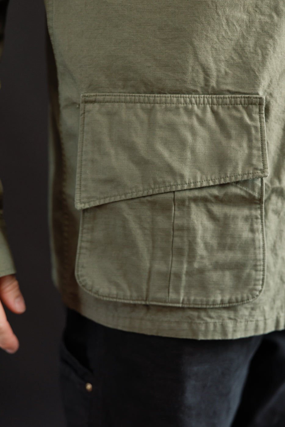 01-6010-76 - Tropical Jacket Ripstop - Army Green | Dant