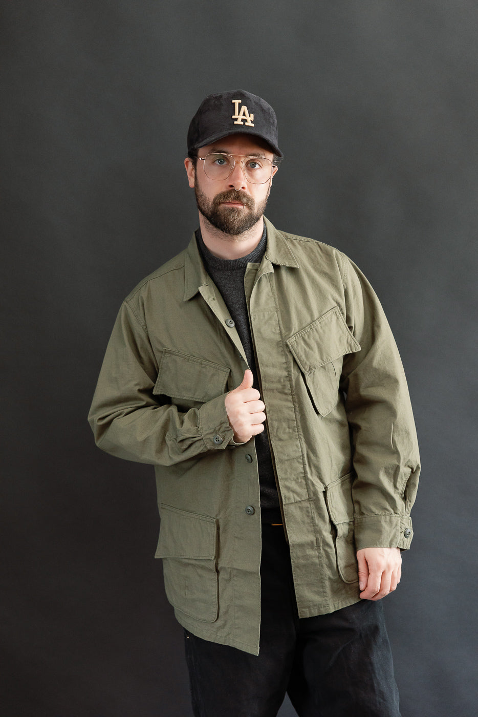 01-6010-76 - Tropical Jacket Ripstop - Army Green