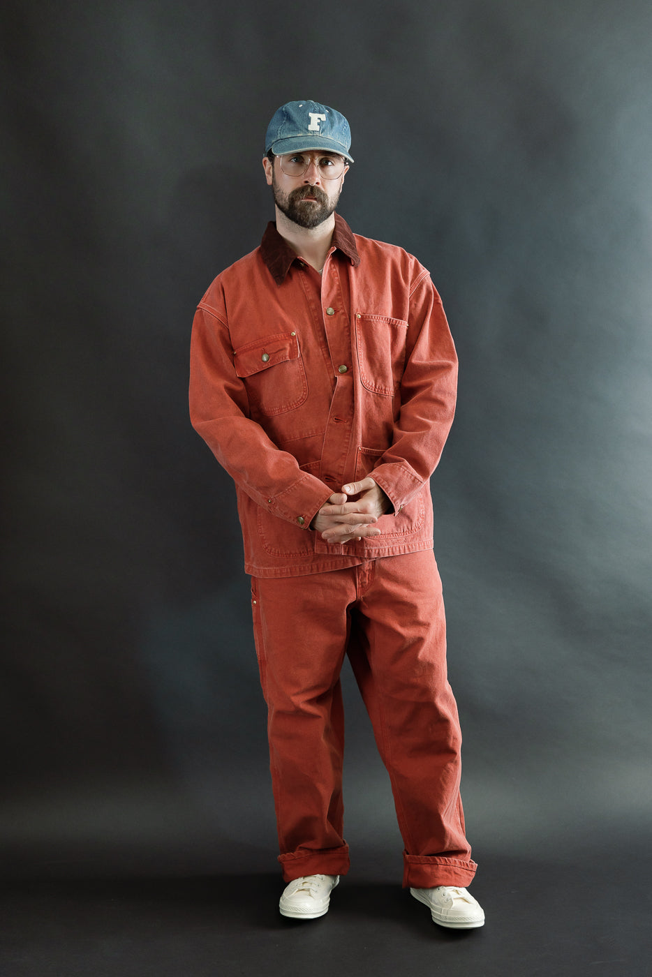 01-6034-25S - Relaxed Fit Coverall Jacket - Red