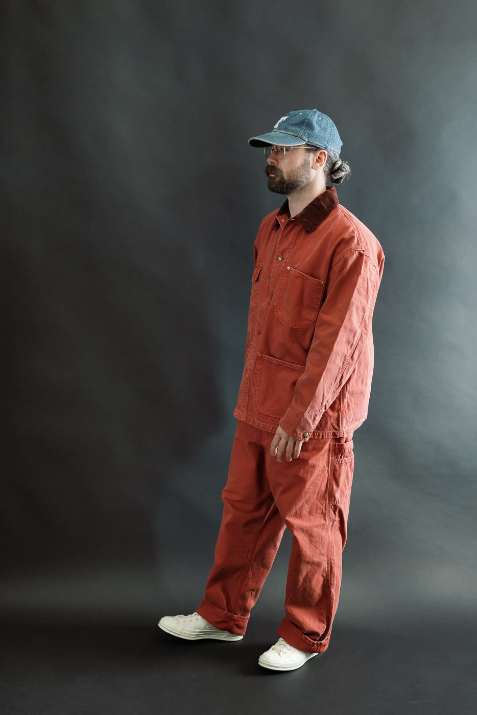 01-6034-25S - Relaxed Fit Coverall Jacket - Red